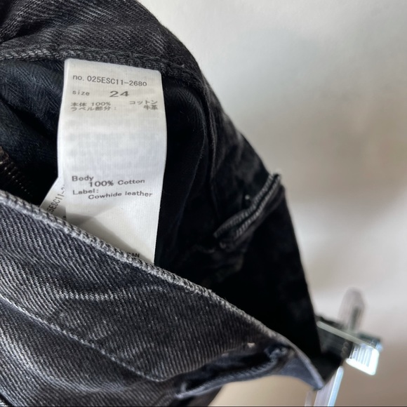 Moussy Vintage Durango Black High Waisted Denim Jean Cuttoff Shorts 24 - Picture 16 of 16